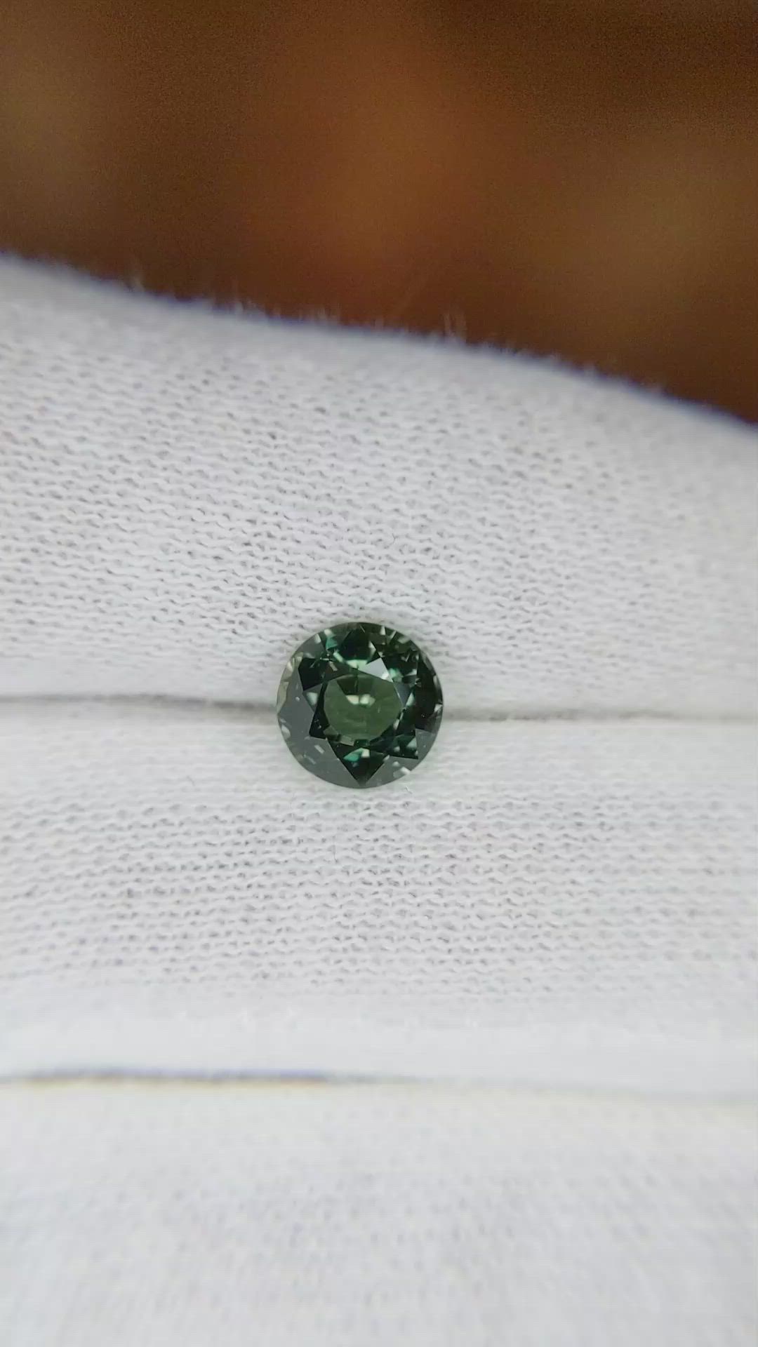 1.53 Ct. Bluish Green Sapphire from Ceylon (Sri Lanka) Size Video