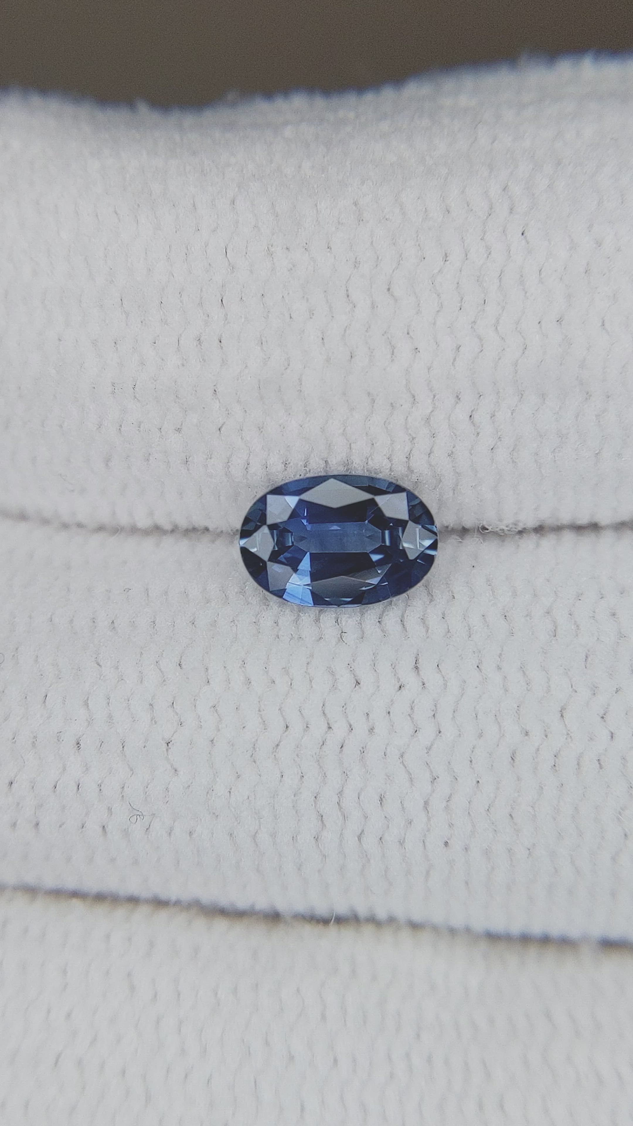 0.58 Ct. Blue Sapphire from Ceylon (Sri Lanka) Size Video