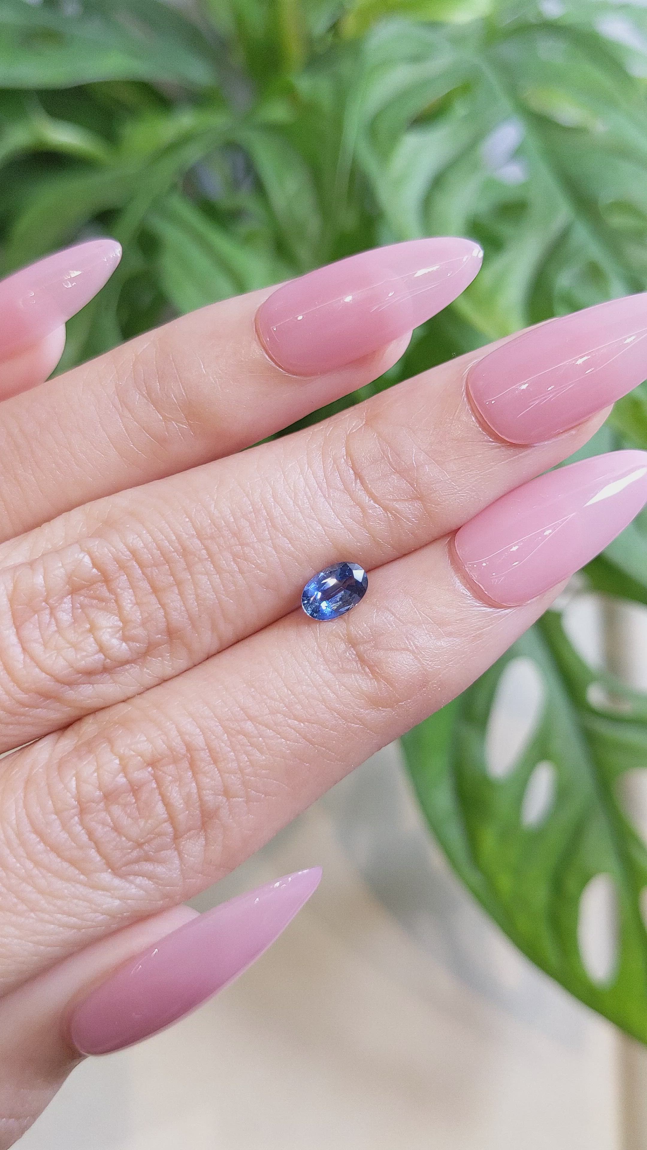 0.58 Ct. Blue Sapphire from Ceylon (Sri Lanka) Size Video