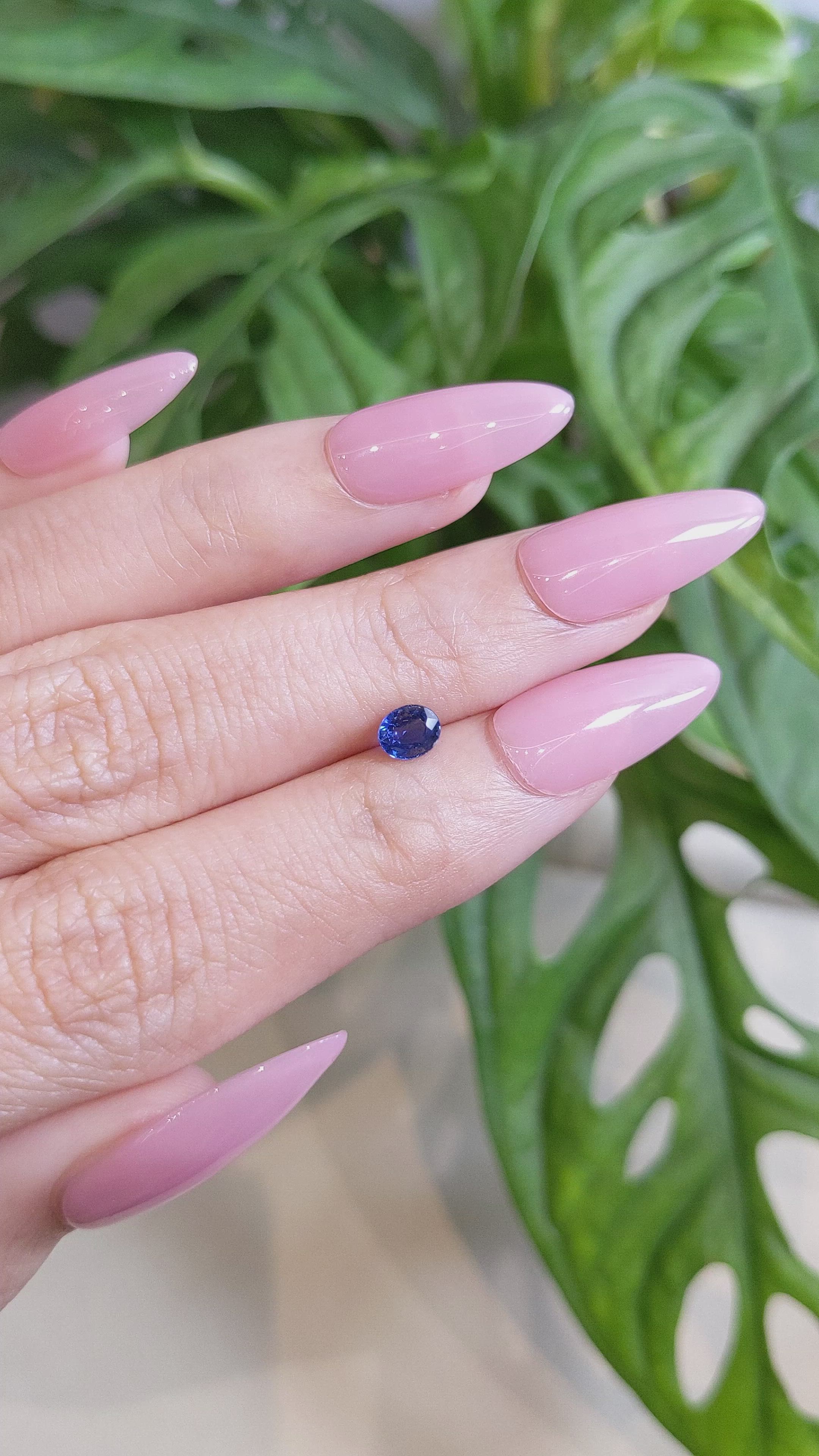 0.53 Ct. Blue Sapphire from Ceylon (Sri Lanka) Size Video