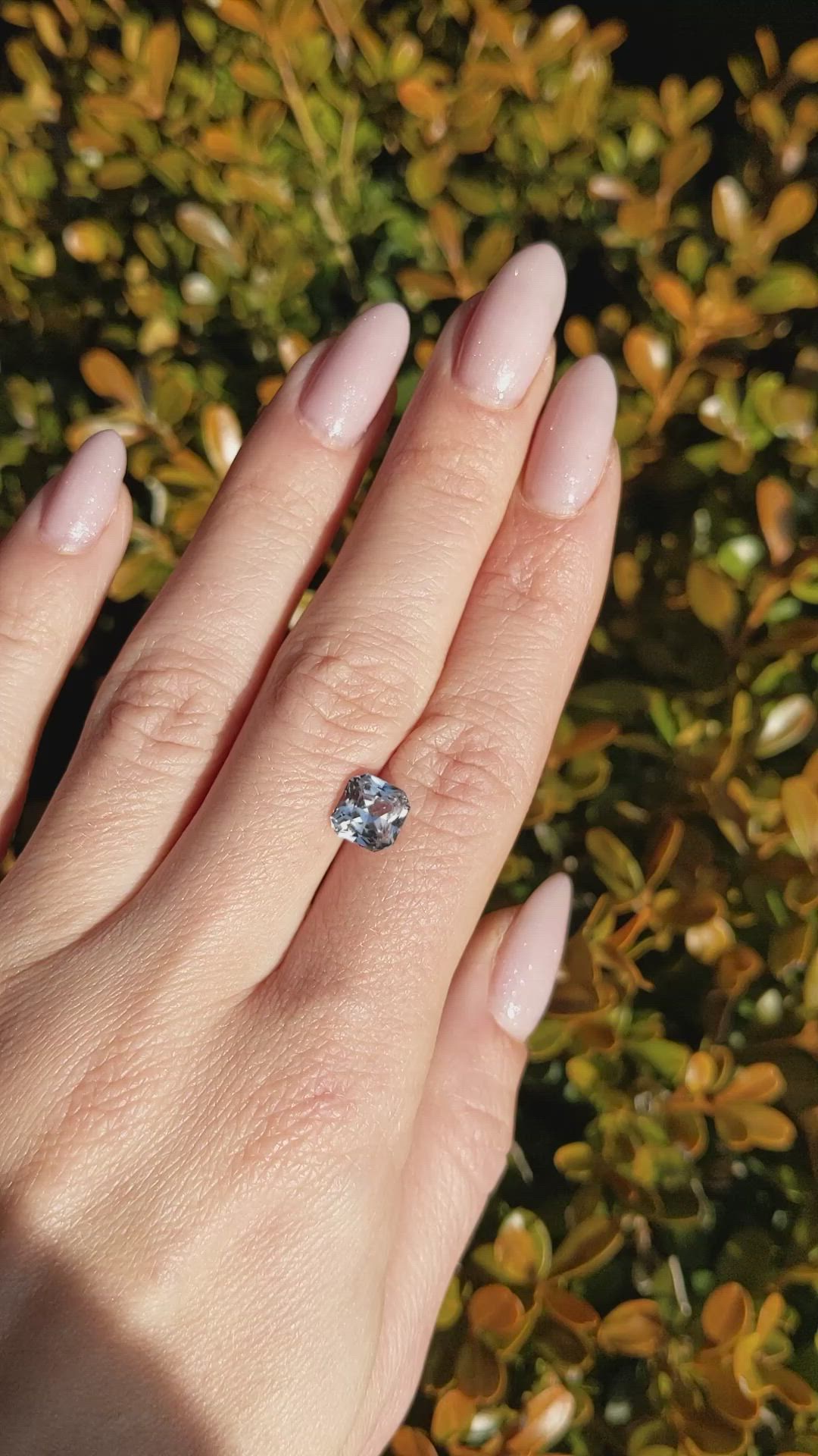 2.29 Ct. White Sapphire from Ceylon (Sri Lanka) Size Video