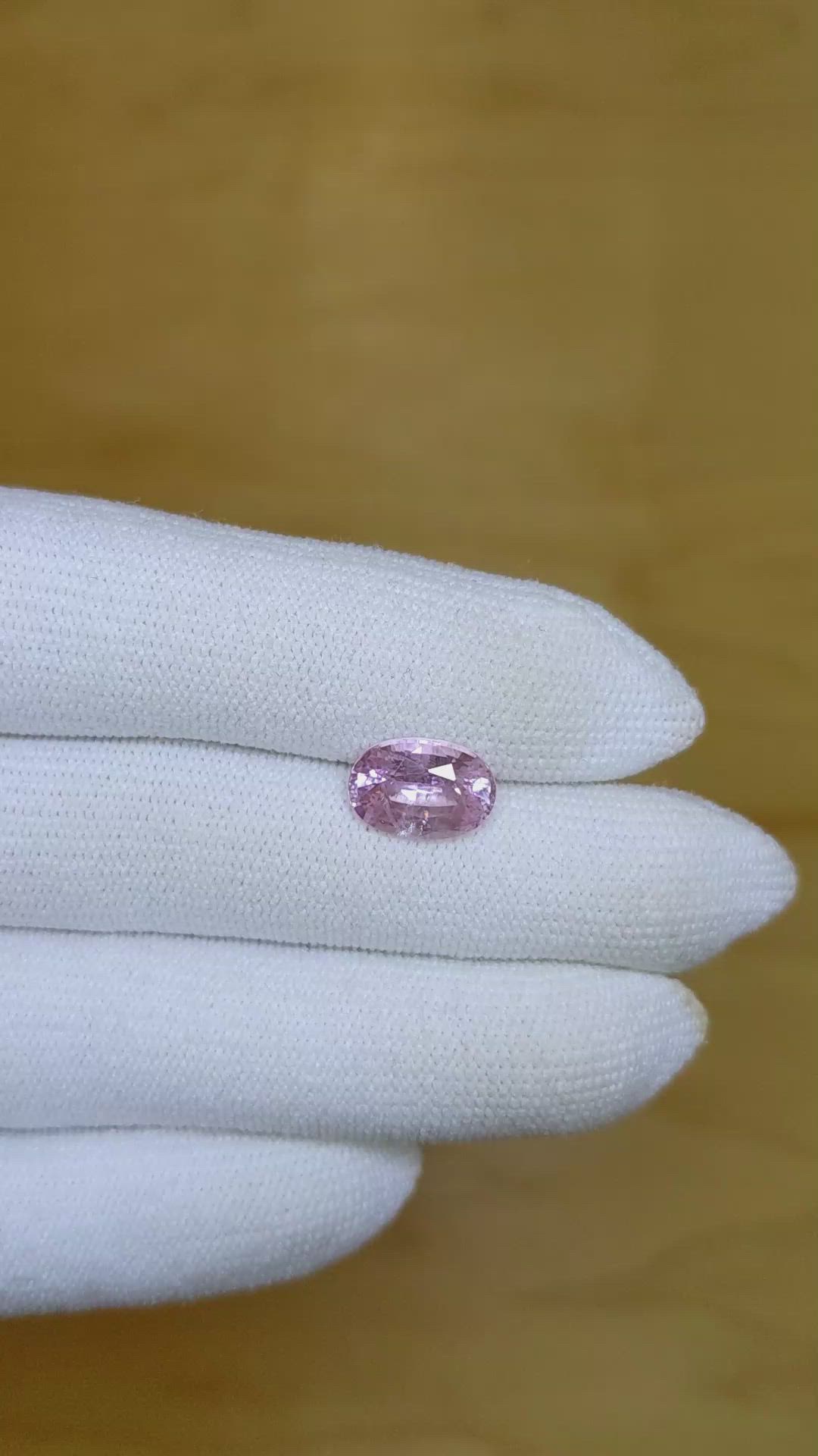 3.55 Ct. Pink Sapphire from Ceylon (Sri Lanka) Size Video