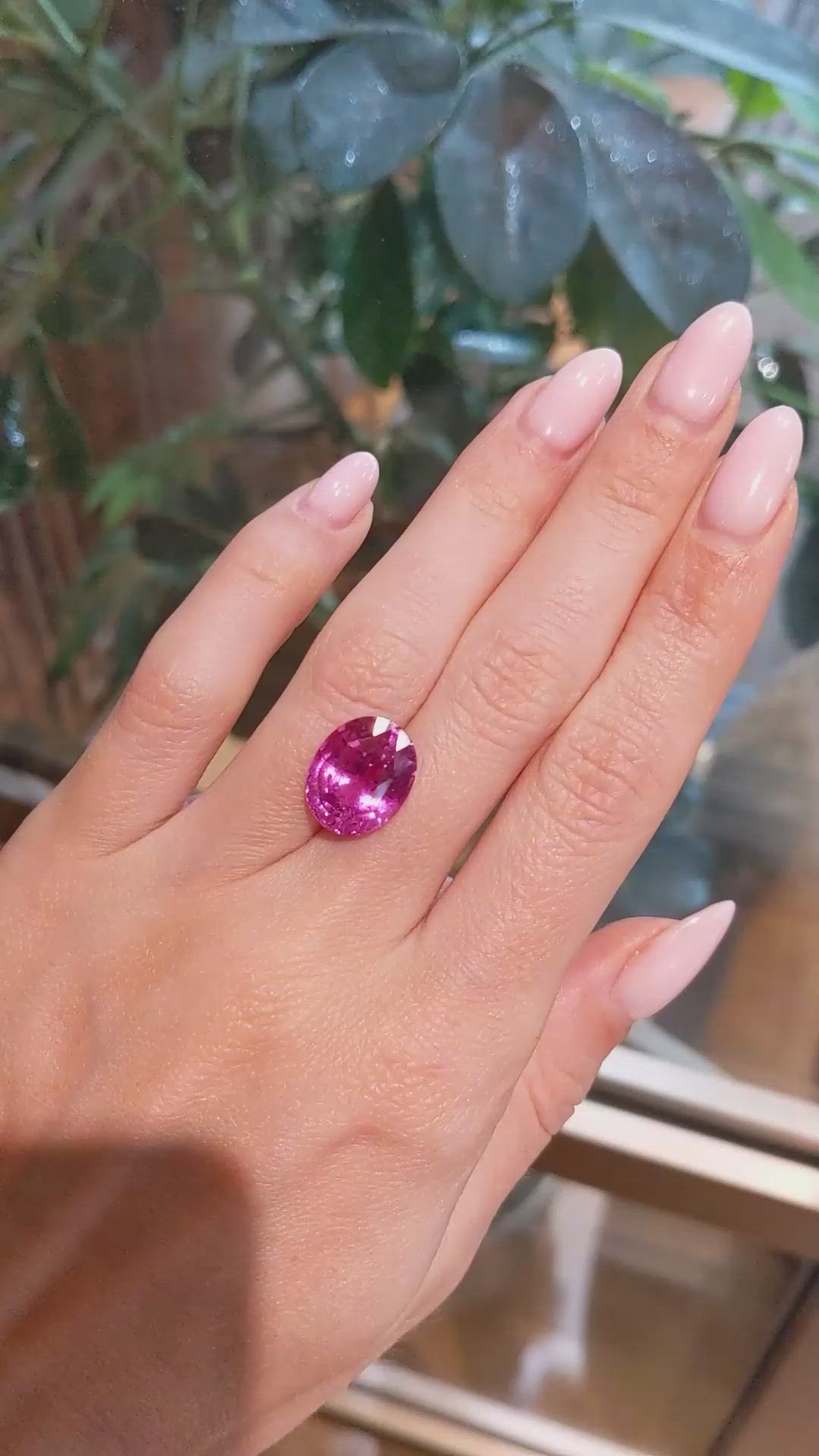 10.30 Ct. Pink Sapphire from Madagascar Size Video