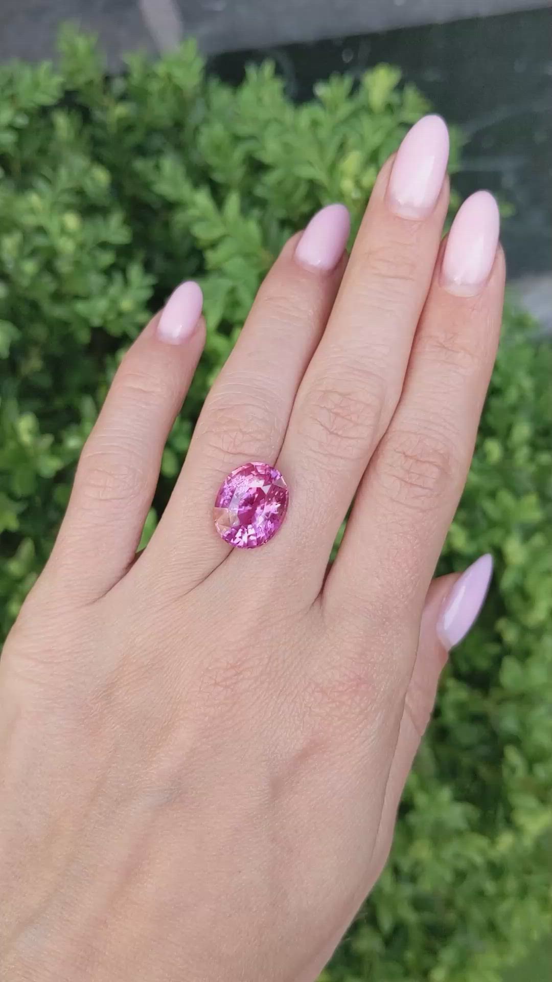 10.30 Ct. Pink Sapphire from Madagascar Size Video