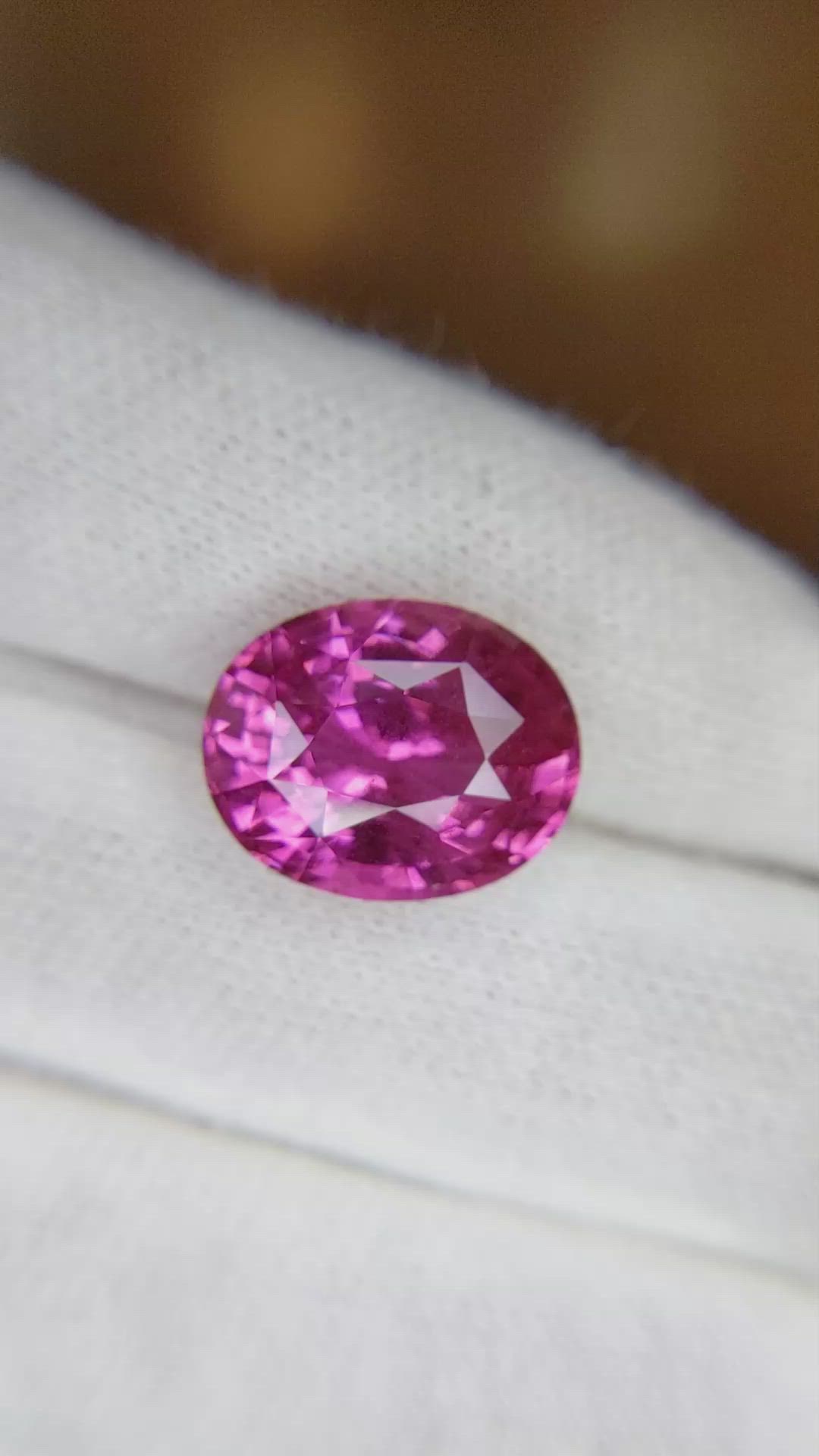 10.30 Ct. Pink Sapphire from Madagascar Size Video