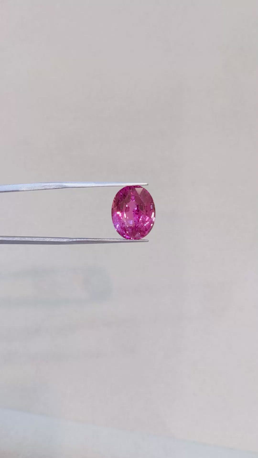 10.30 Ct. Pink Sapphire from Madagascar Size Video