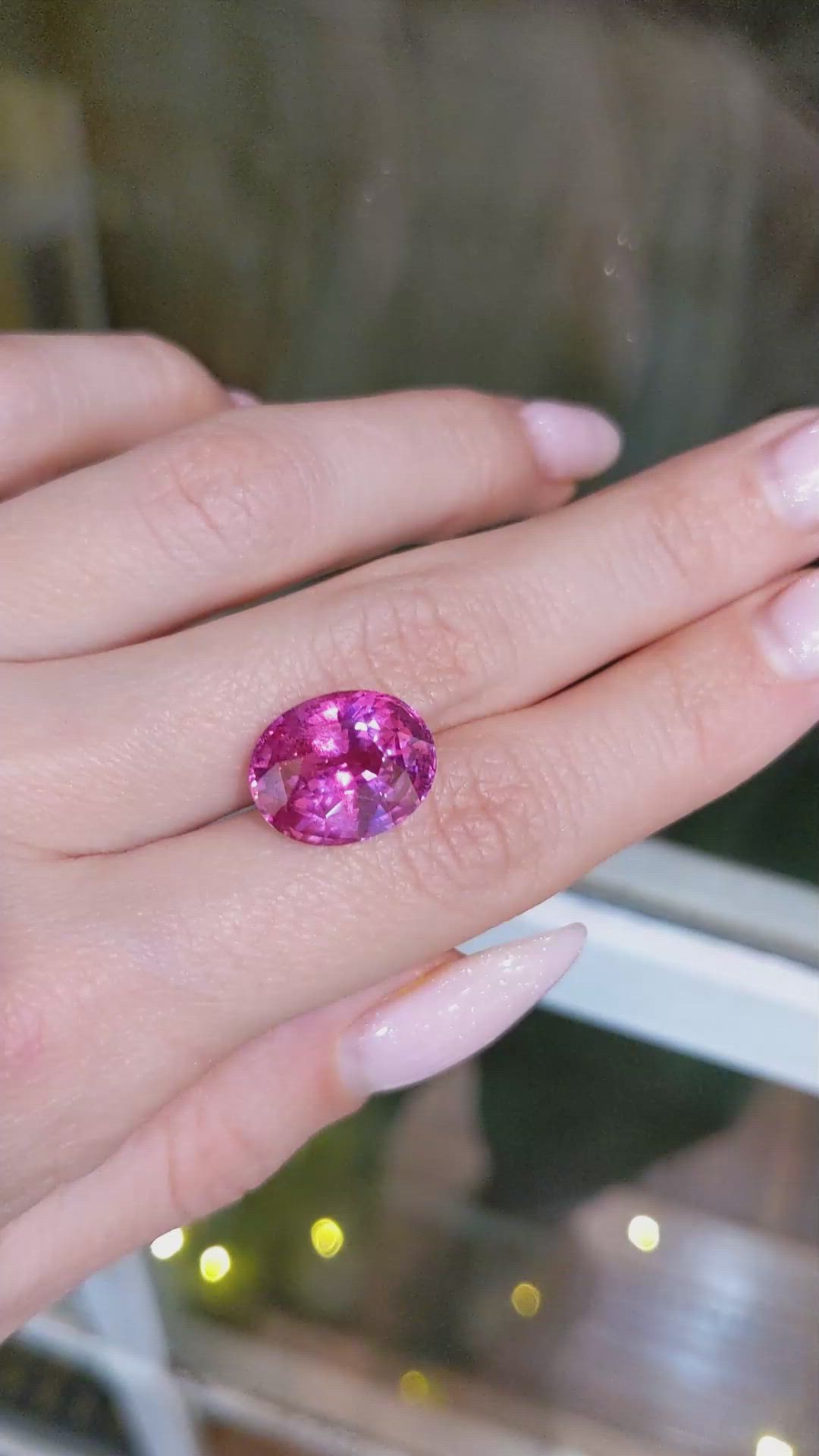 10.30 Ct. Pink Sapphire from Madagascar Size Video