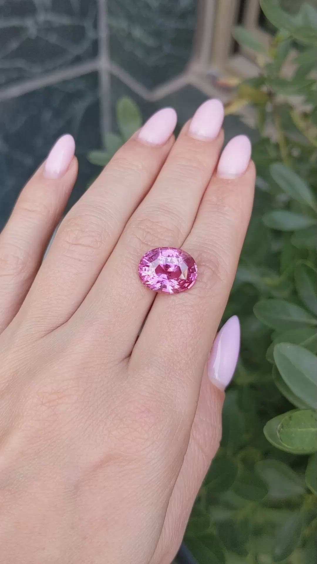 10.30 Ct. Pink Sapphire from Madagascar Size Video