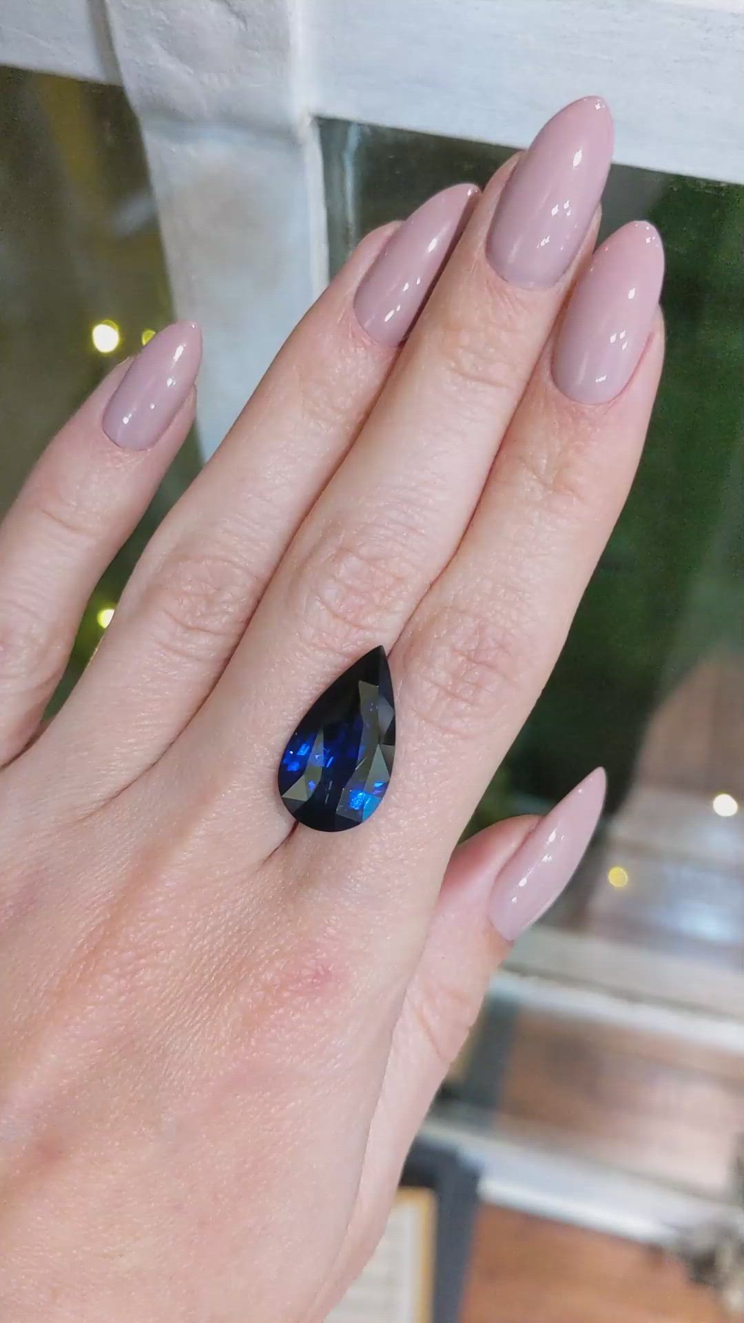 11.18 Ct. Blue Sapphire from Ceylon (Sri Lanka) Size Video
