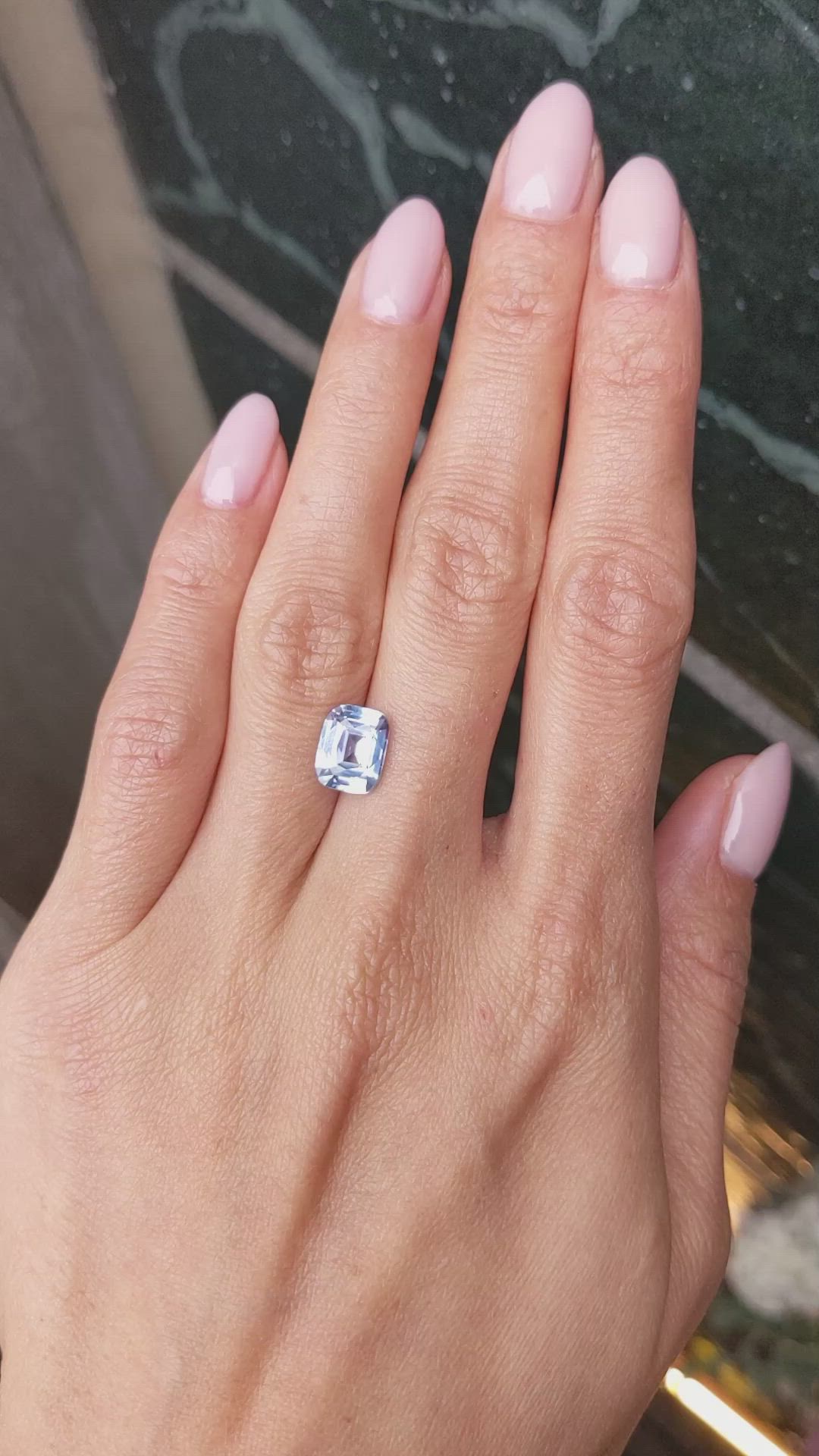 2.99 Ct. Blue Sapphire from Ceylon (Sri Lanka) Size Video