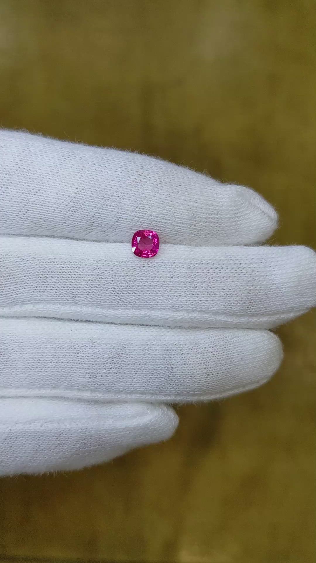0.54 Ct. Pink Sapphire from Ceylon (Sri Lanka) Size Video