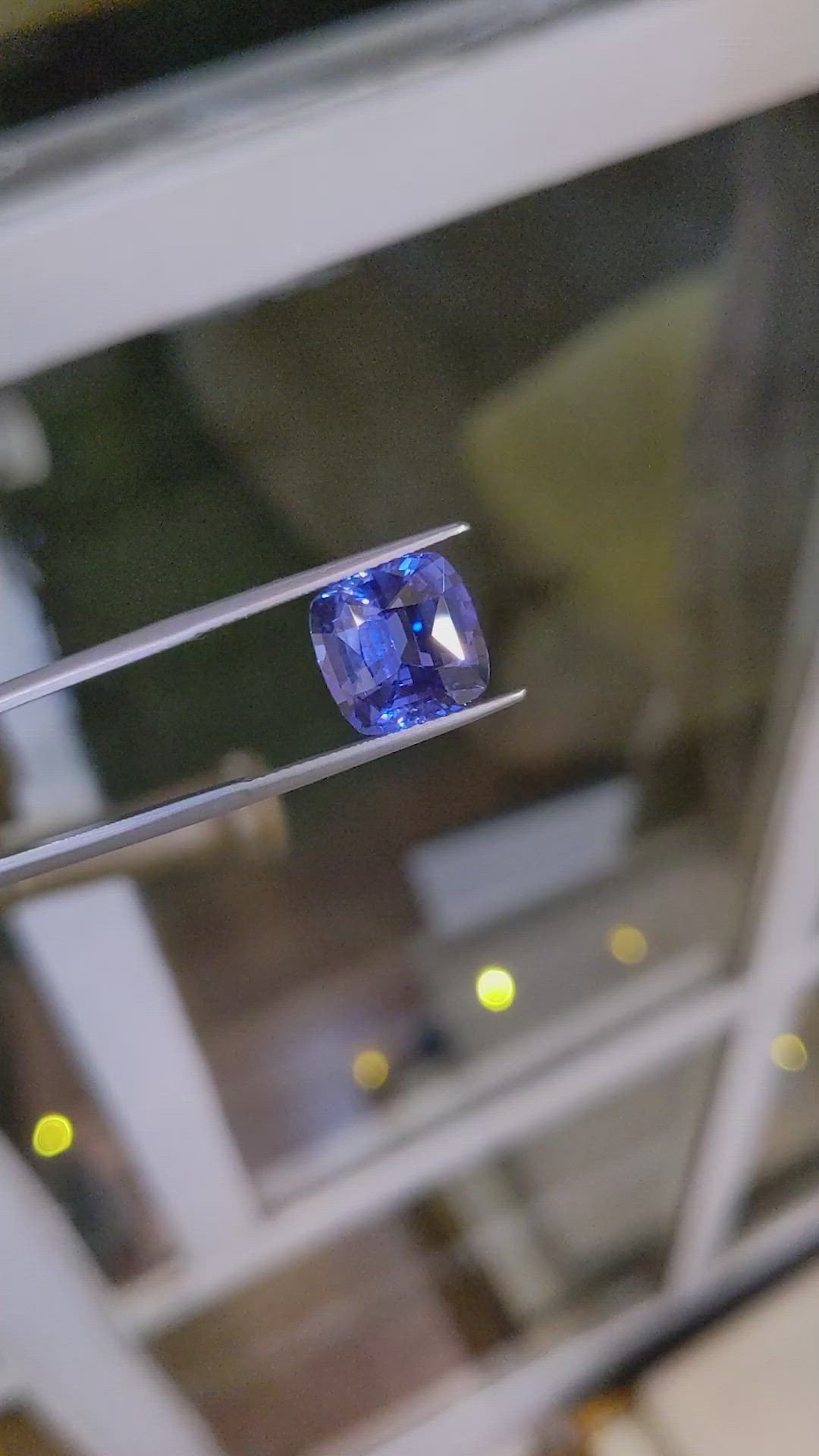 6.09 Ct. Violet Sapphire from Ceylon (Sri Lanka) Size Video