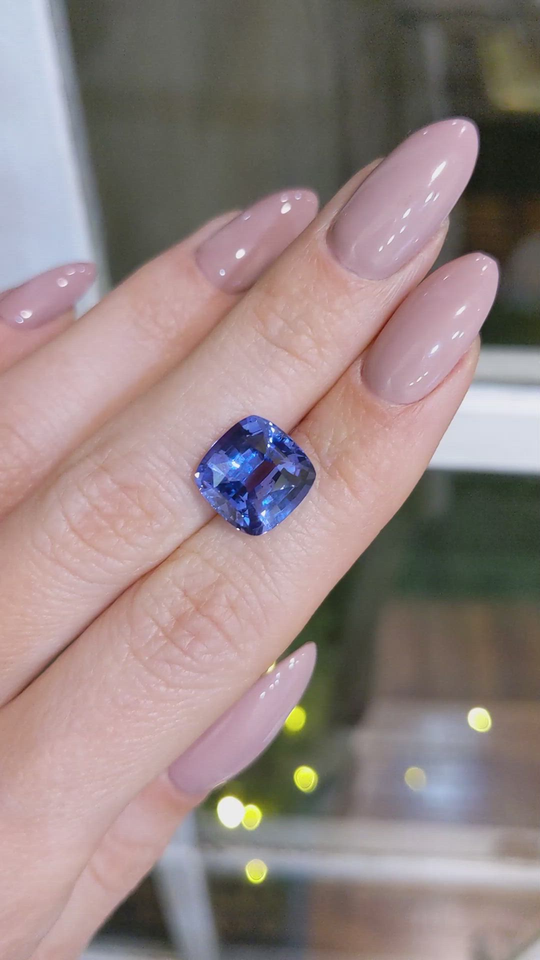 6.09 Ct. Violet Sapphire from Ceylon (Sri Lanka) Size Video