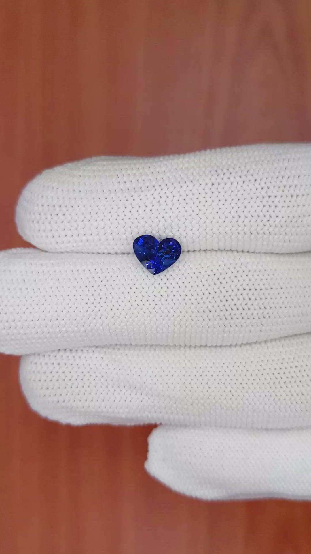1.63 Ct. Blue Sapphire from Ceylon (Sri Lanka) Size Video