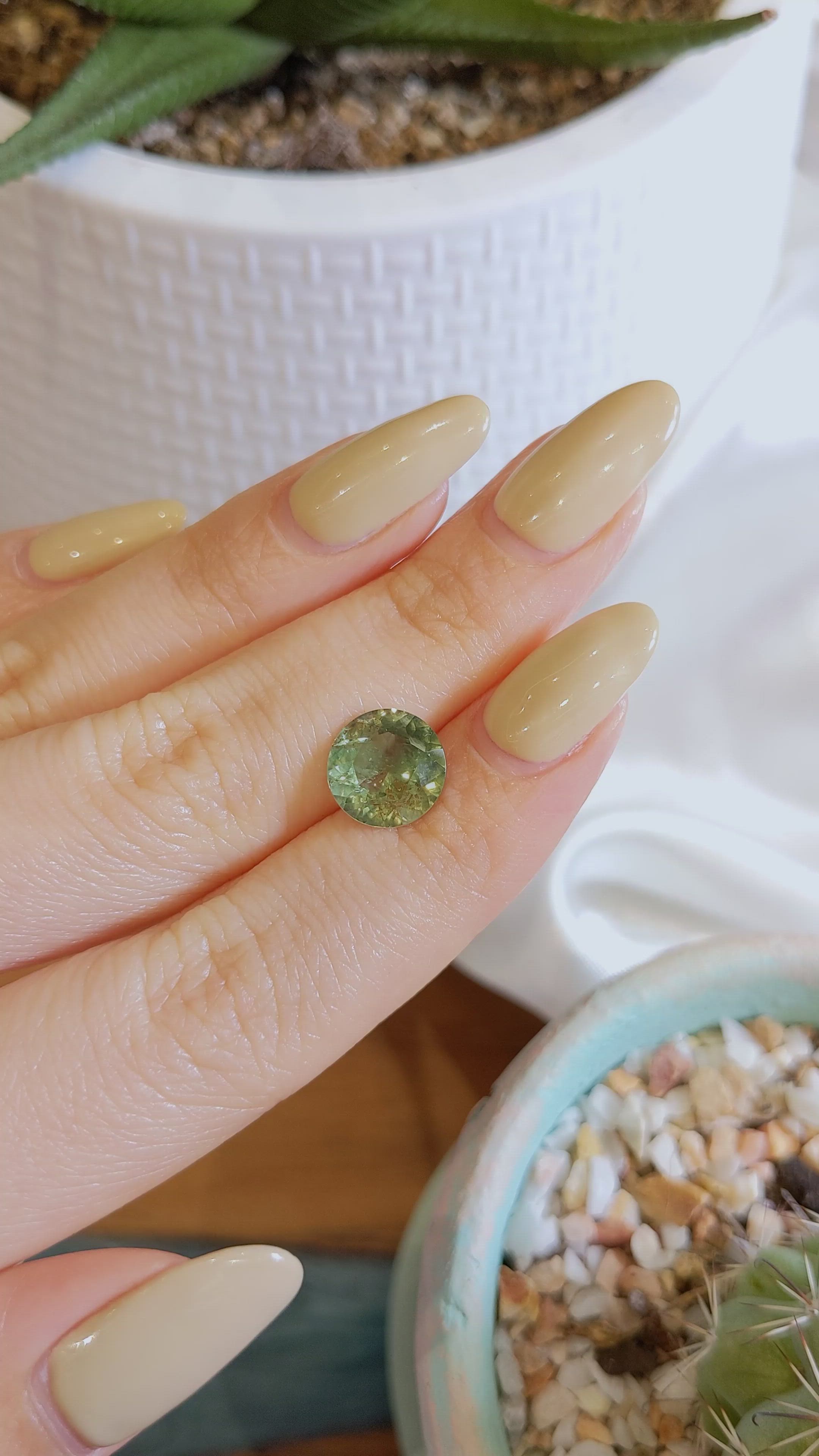 3.87 Ct. Green Sapphire from Montana Size Video