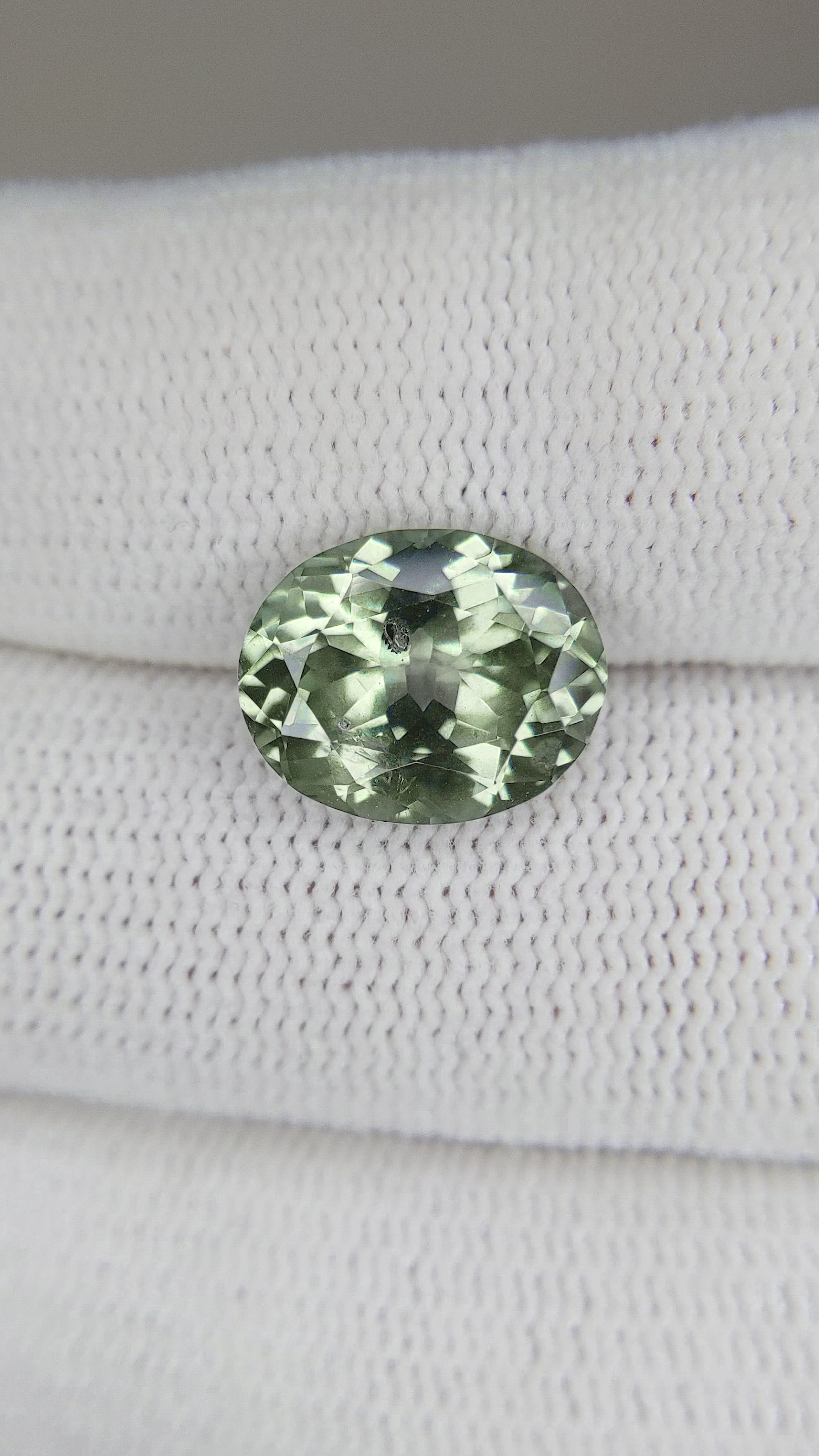 4.78 Ct. Green Sapphire from Montana Size Video