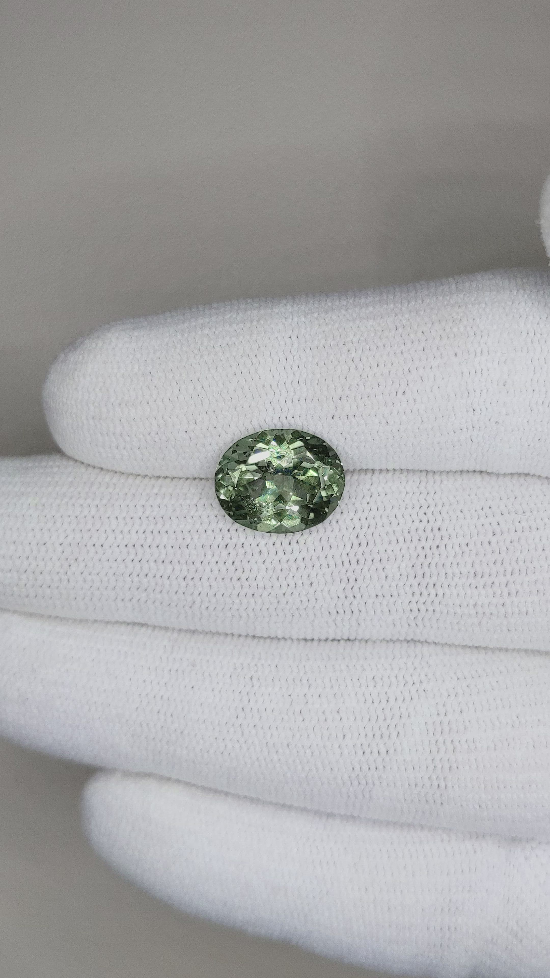 4.78 Ct. Green Sapphire from Montana Size Video