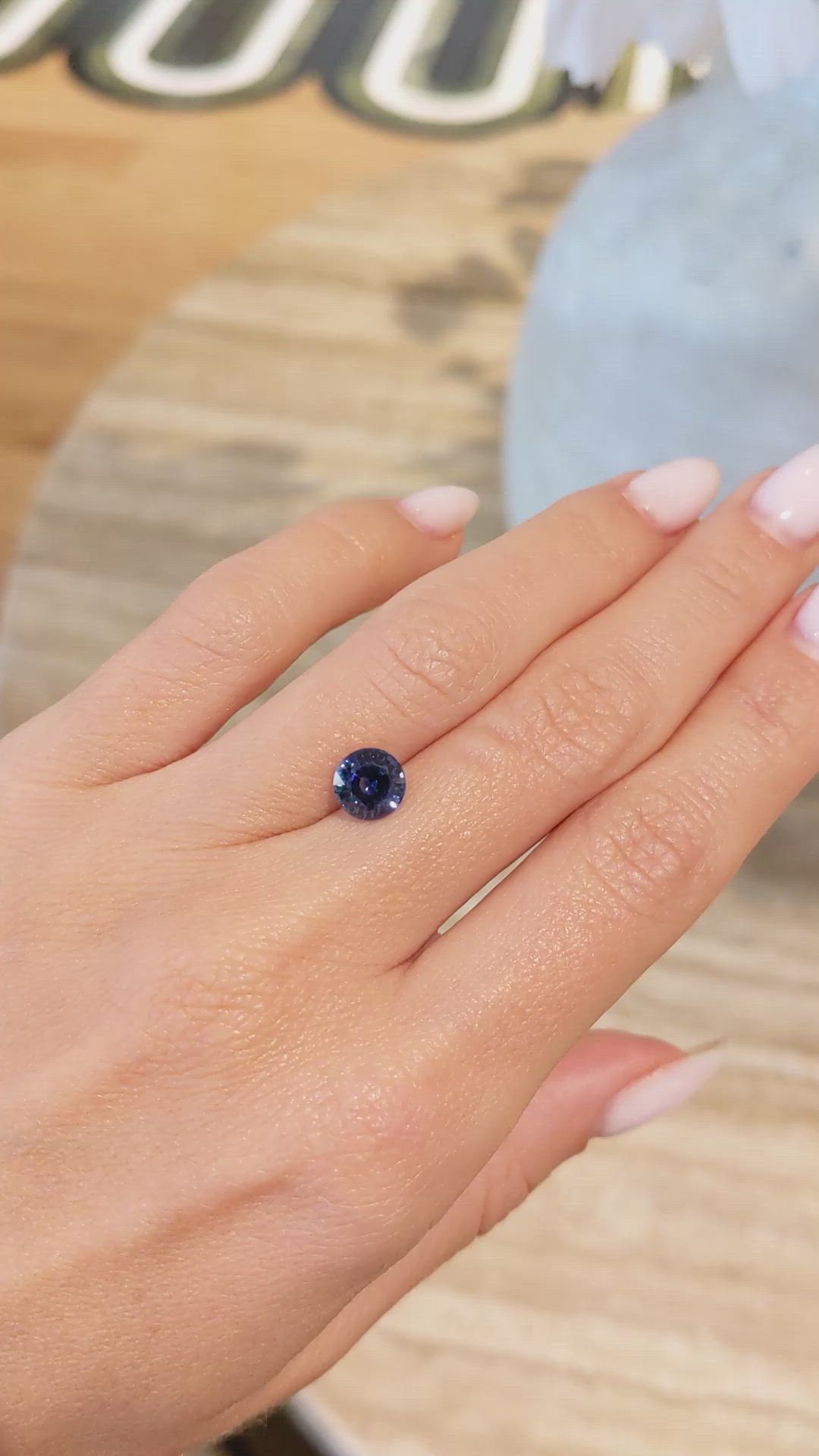 1.88 Ct. Blue Sapphire from Ceylon (Sri Lanka) Size Video