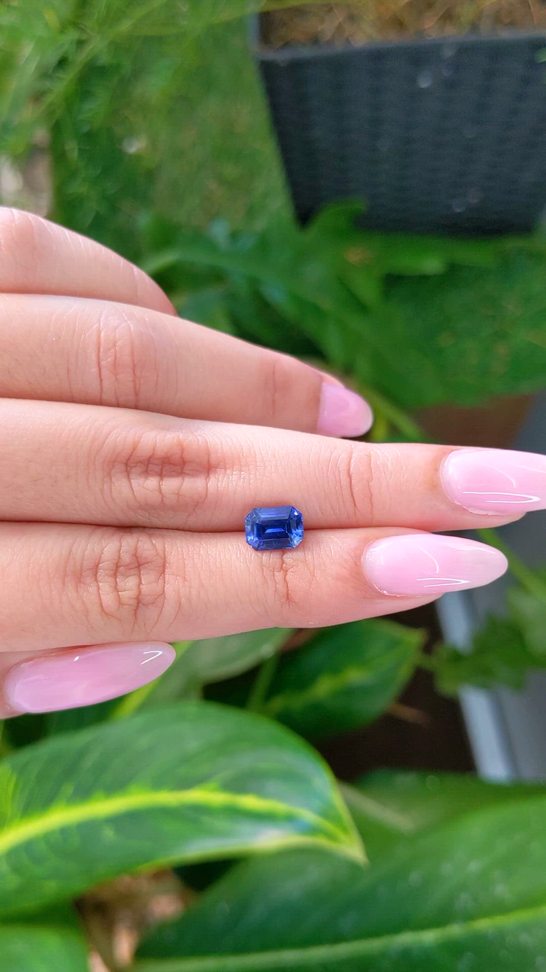 2.06 Ct. Blue Sapphire from Ceylon (Sri Lanka) Size Video