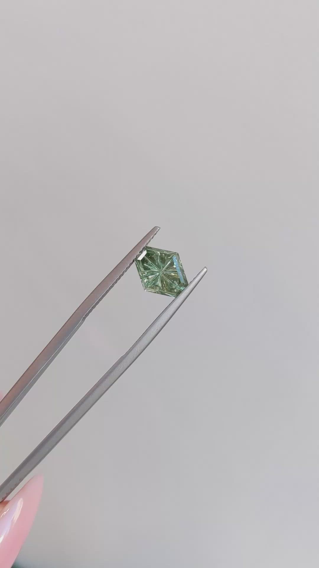 3.72 Ct. Green Sapphire from Montana Size Video