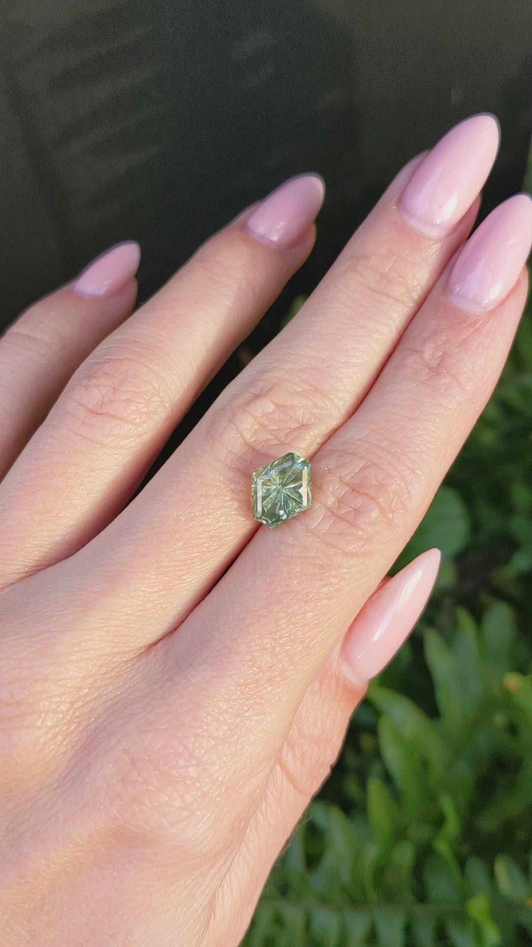 3.72 Ct. Green Sapphire from Montana Size Video