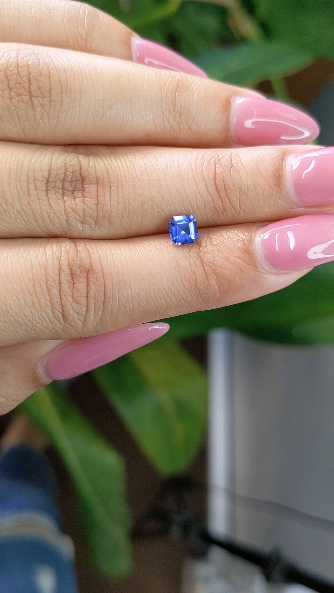 0.66 Ct. Blue Sapphire from Ceylon (Sri Lanka) Size Video
