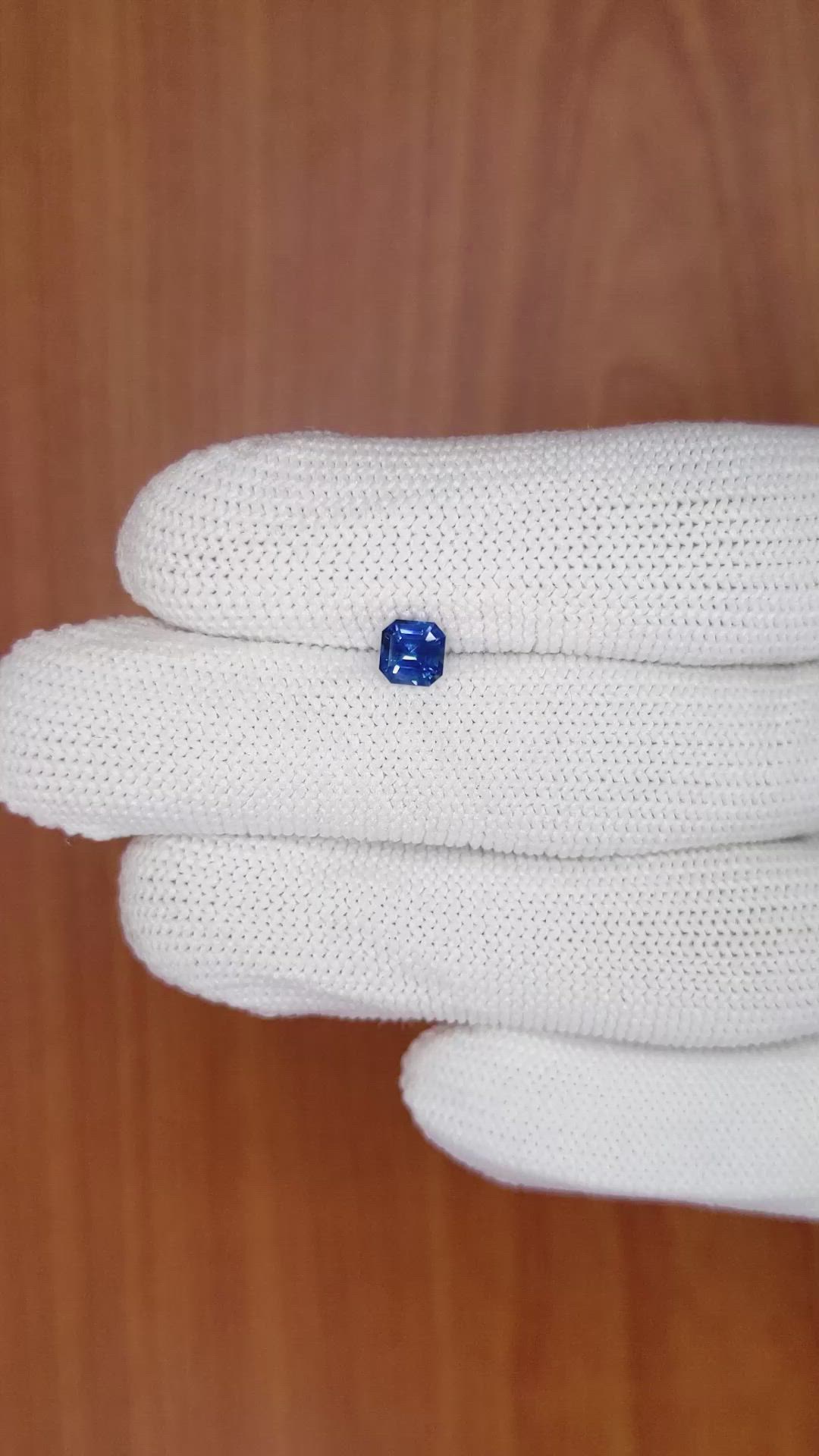 0.71 Ct. Blue Sapphire from Ceylon (Sri Lanka) Size Video