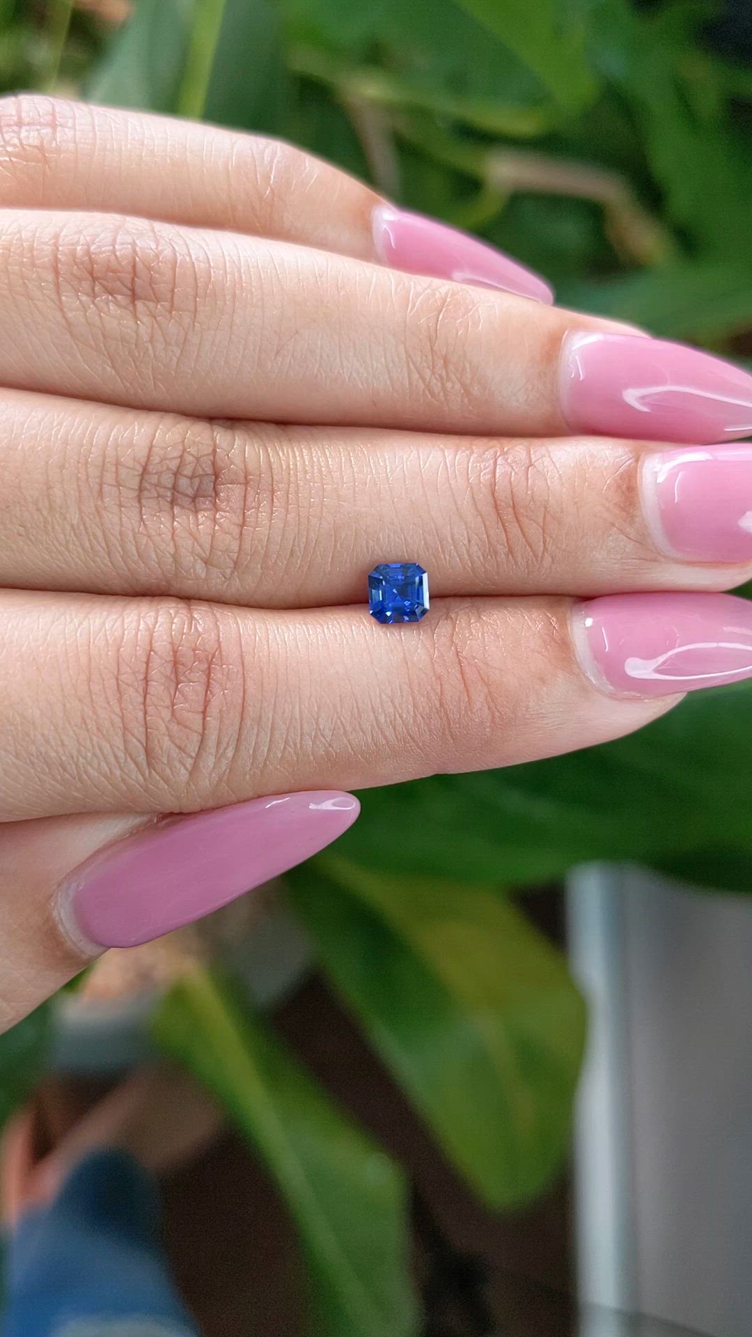 0.64 Ct. Blue Sapphire from Ceylon (Sri Lanka) Size Video