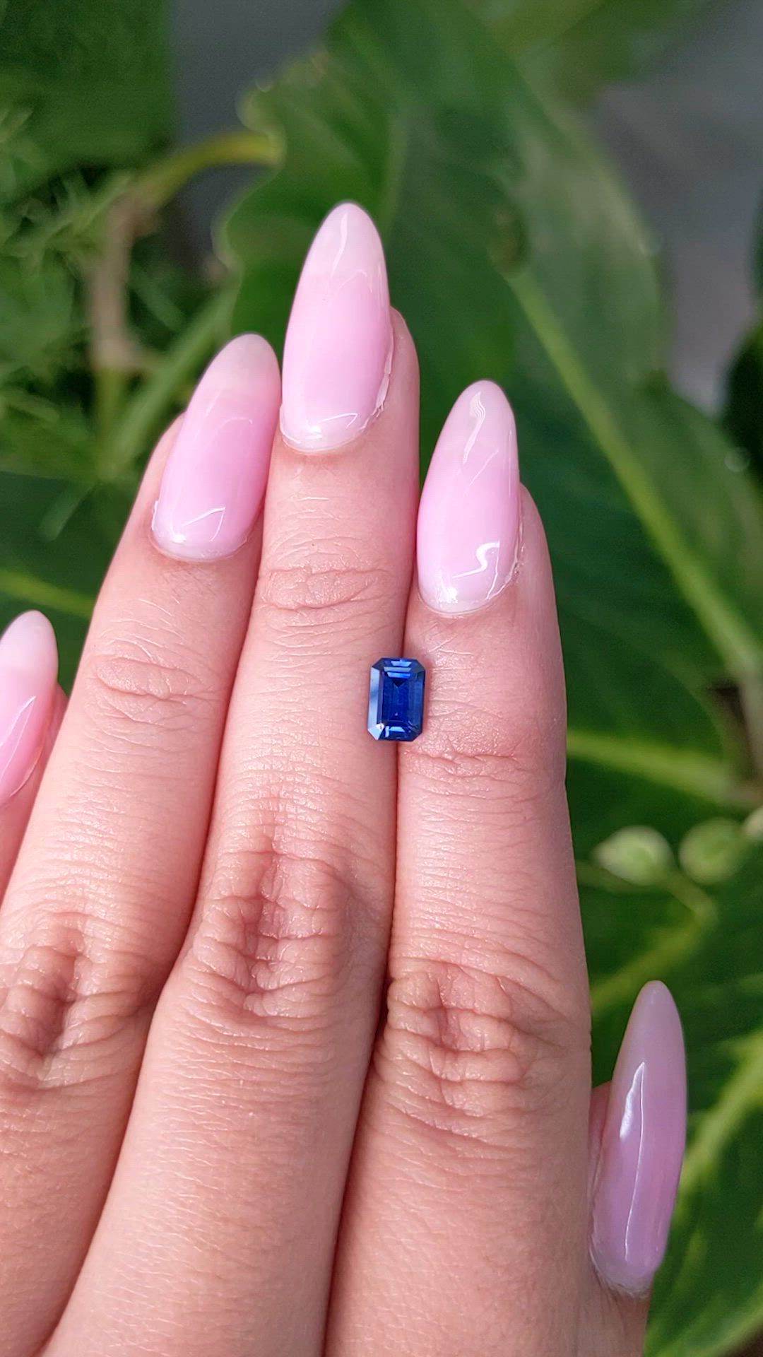 0.87 Ct. Blue Sapphire from Ceylon (Sri Lanka) Size Video