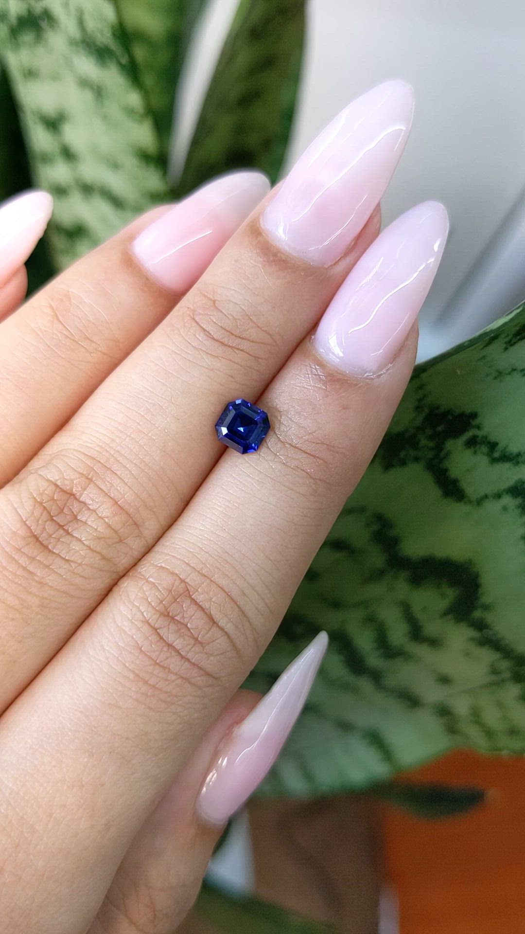 0.87 Ct. Blue Sapphire from Ceylon (Sri Lanka) Size Video