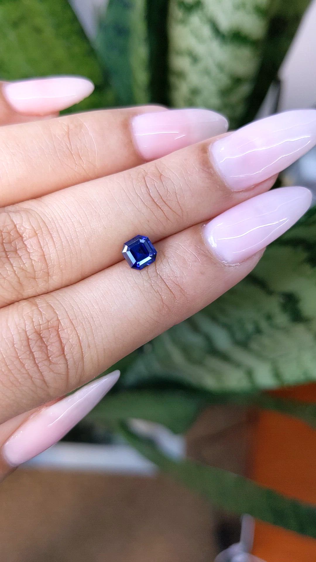 0.87 Ct. Blue Sapphire from Ceylon (Sri Lanka) Size Video