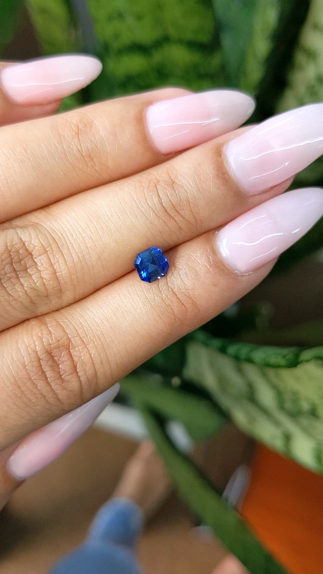 0.87 Ct. Blue Sapphire from Ceylon (Sri Lanka) Size Video