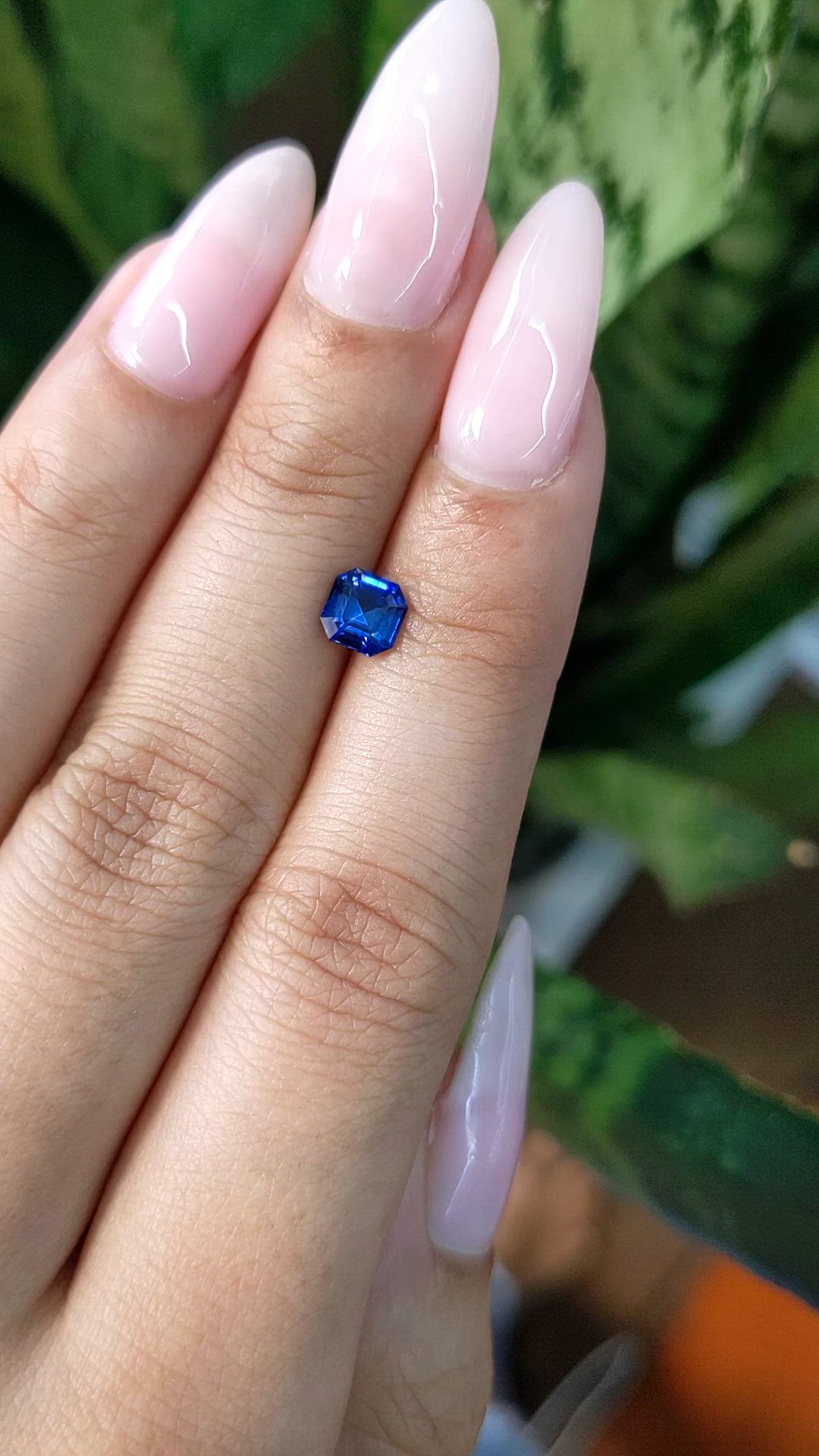 0.87 Ct. Blue Sapphire from Ceylon (Sri Lanka) Size Video