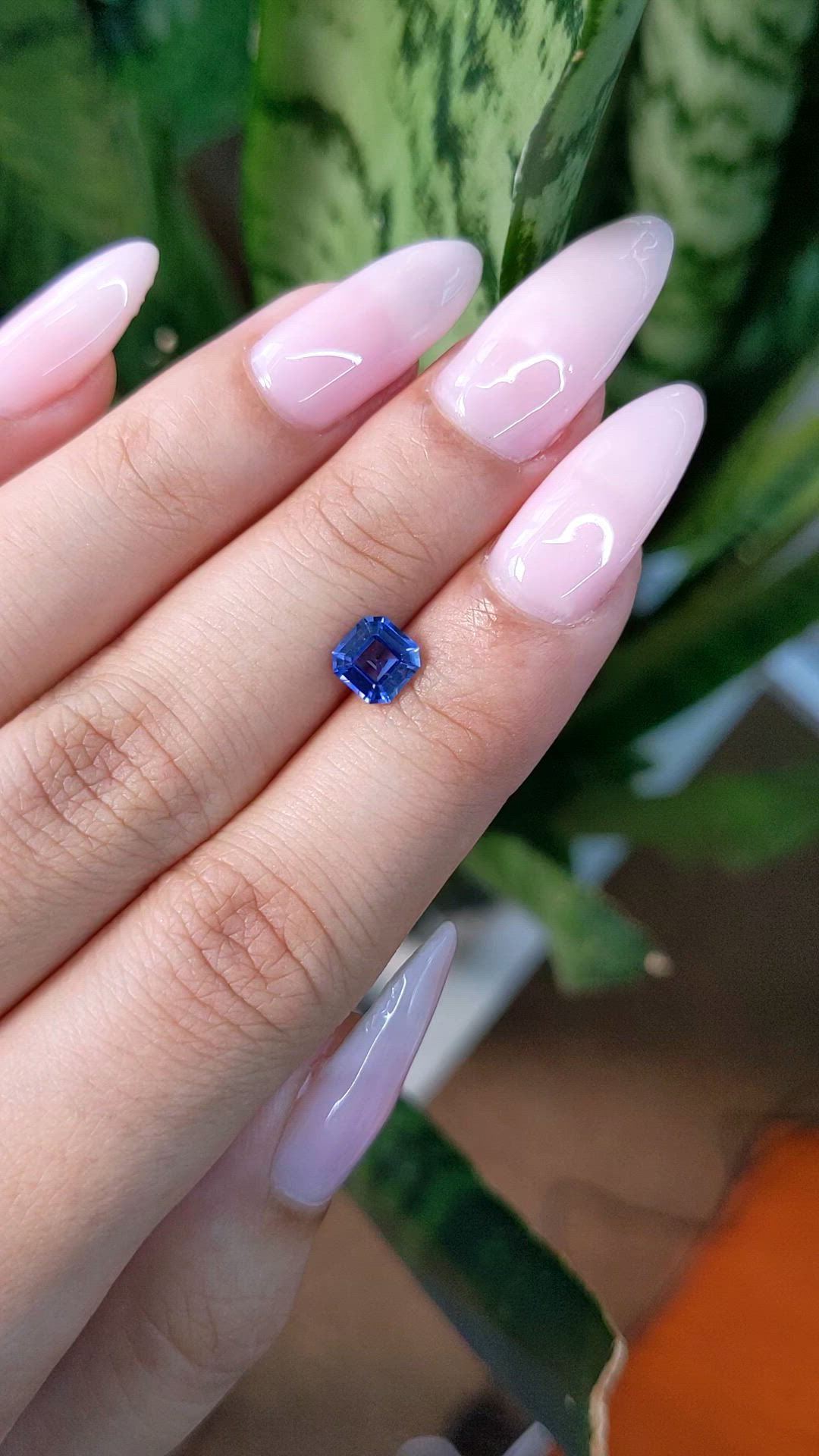 0.95 Ct. Blue Sapphire from Ceylon (Sri Lanka) Size Video