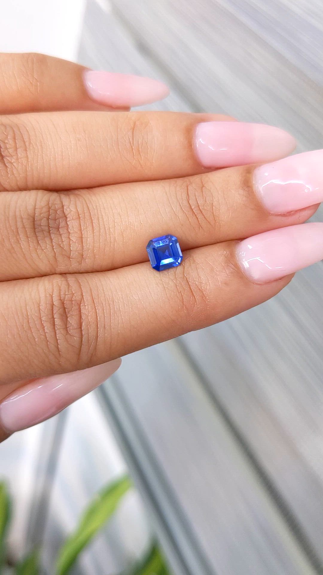 0.96 Ct. Blue Sapphire from Ceylon (Sri Lanka) Size Video