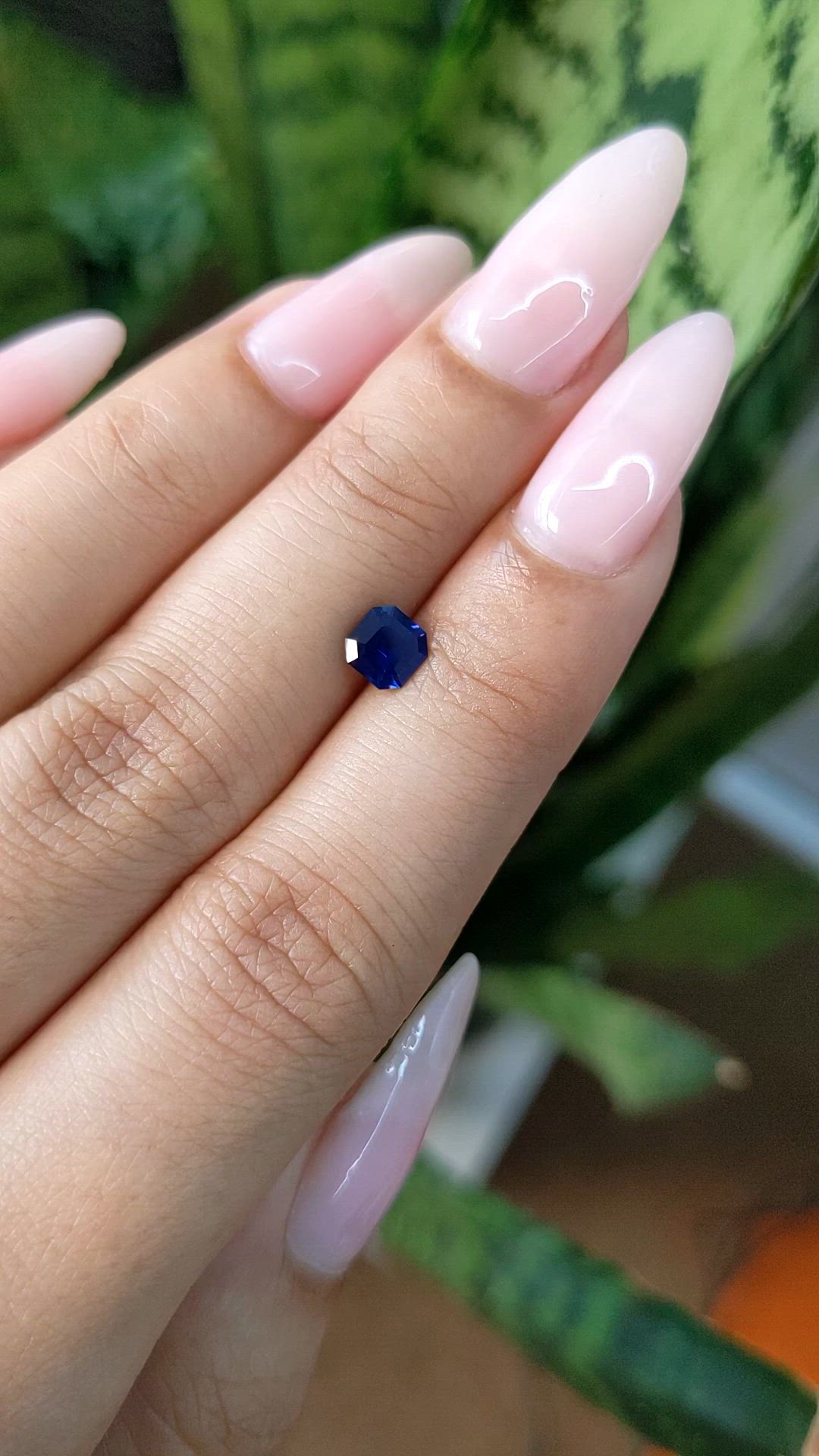 0.74 Ct. Blue Sapphire from Ceylon (Sri Lanka) Size Video
