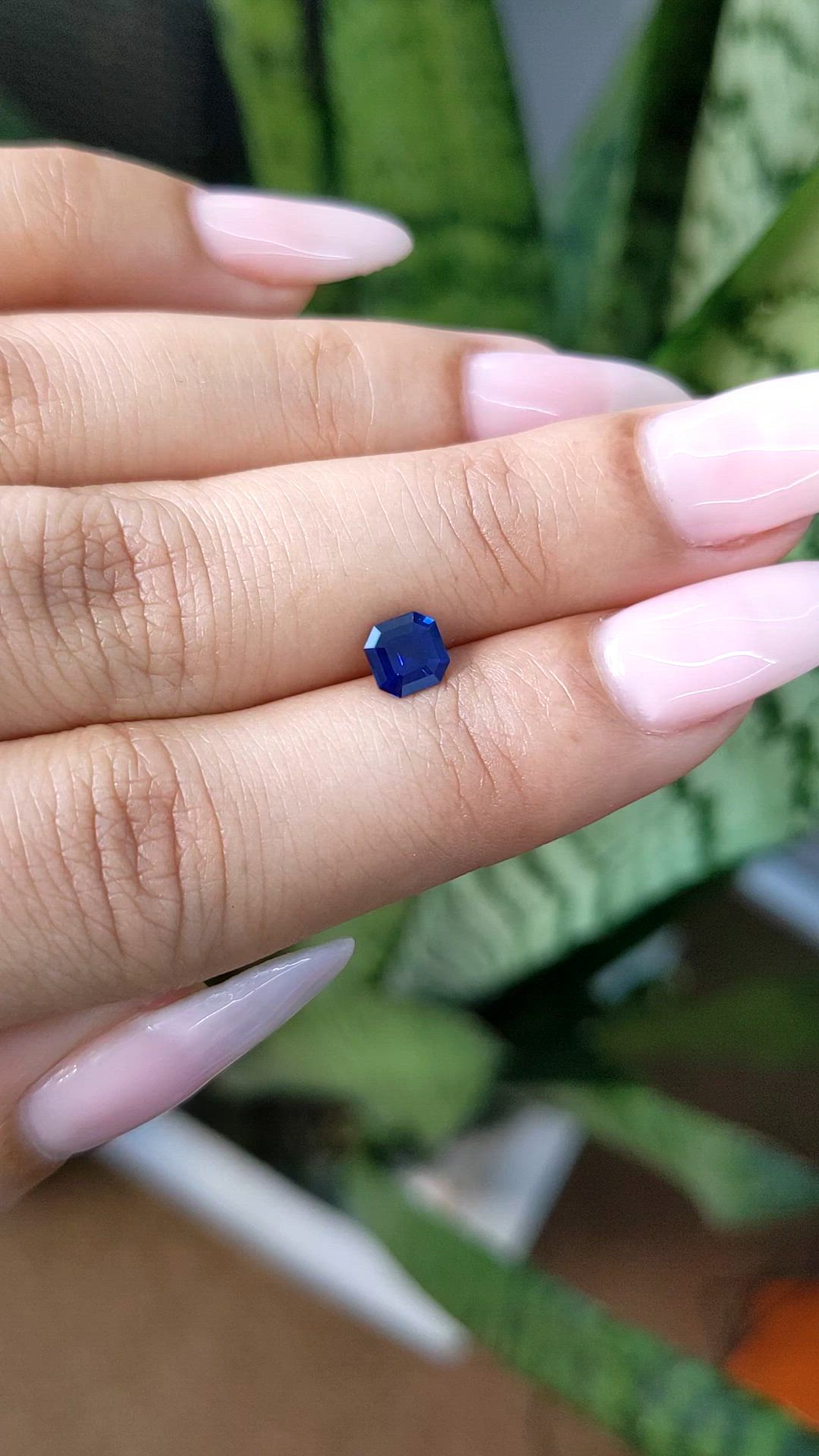 0.74 Ct. Blue Sapphire from Ceylon (Sri Lanka) Size Video