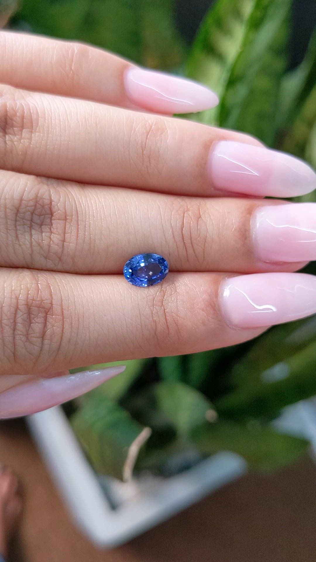 1.10 Ct. Blue Sapphire from Ceylon (Sri Lanka) Size Video