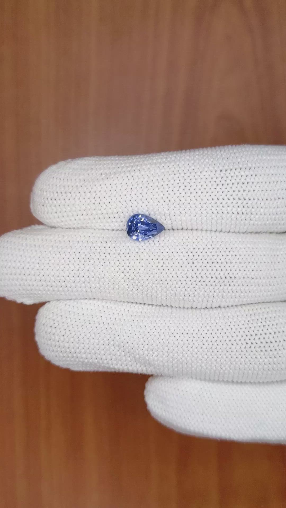 1.37 Ct. Blue Sapphire from Ceylon (Sri Lanka) Size Video