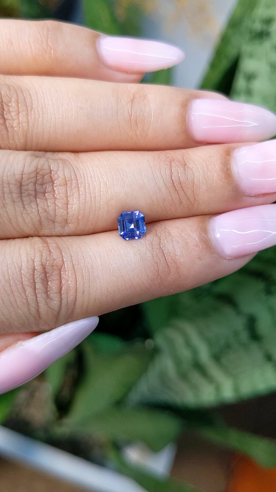 0.83 Ct. Blue Sapphire from Ceylon (Sri Lanka) Size Video