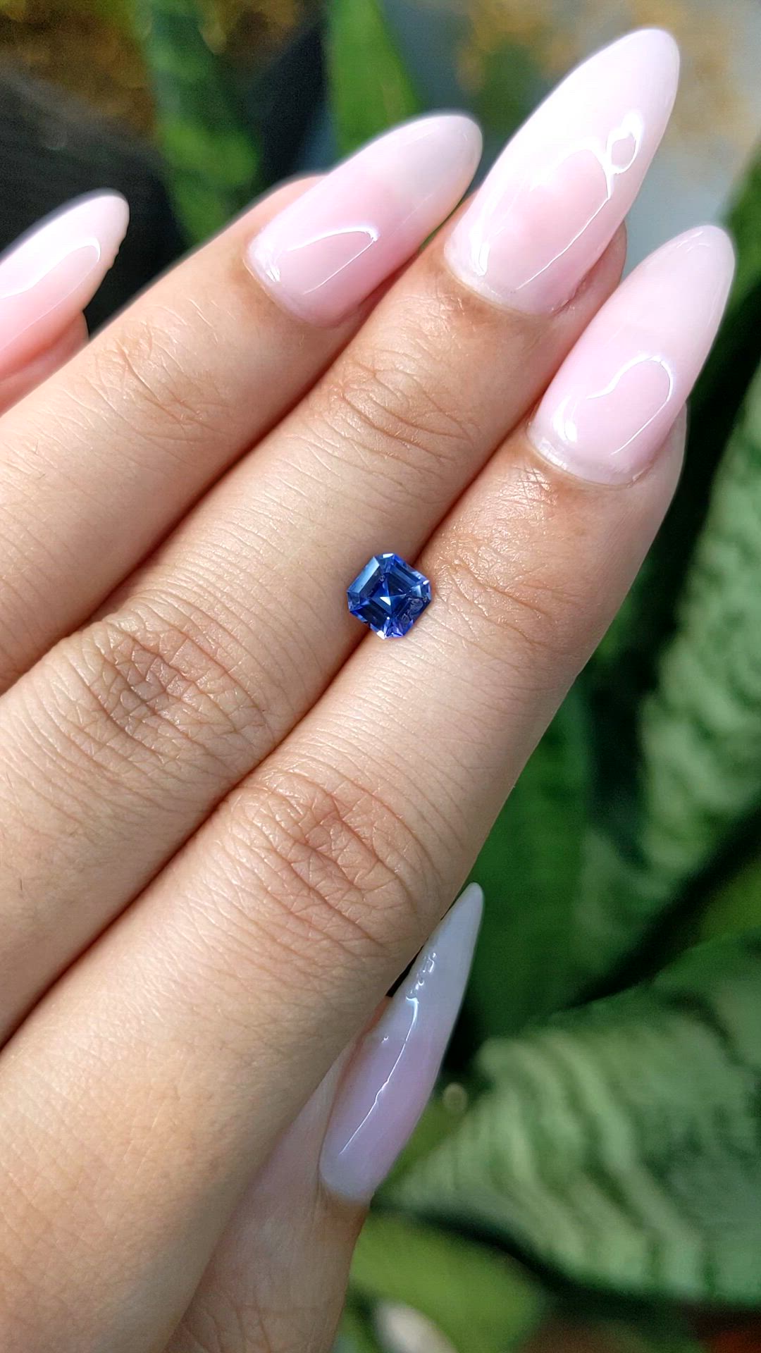 0.83 Ct. Blue Sapphire from Ceylon (Sri Lanka) Size Video