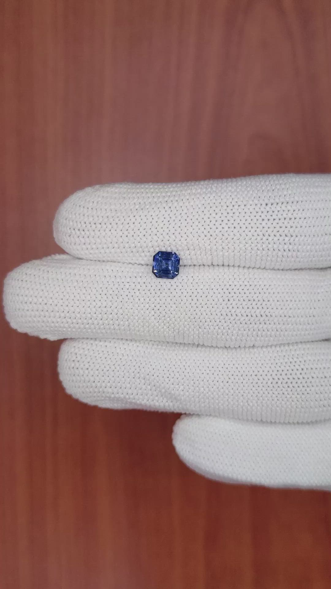 0.83 Ct. Blue Sapphire from Ceylon (Sri Lanka) Size Video