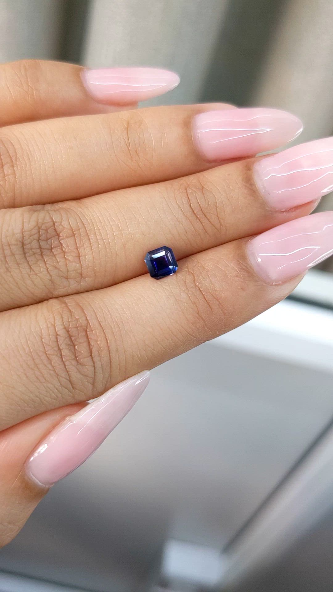 0.56 Ct. Blue Sapphire from Ceylon (Sri Lanka) Size Video