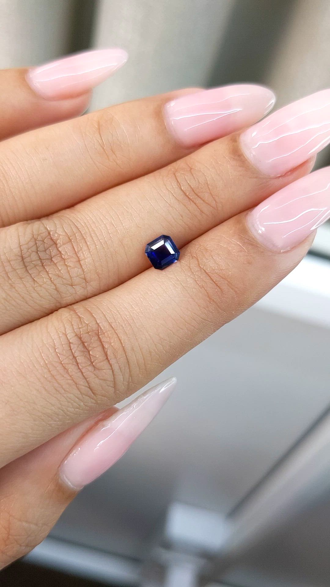 0.56 Ct. Blue Sapphire from Ceylon (Sri Lanka) Size Video