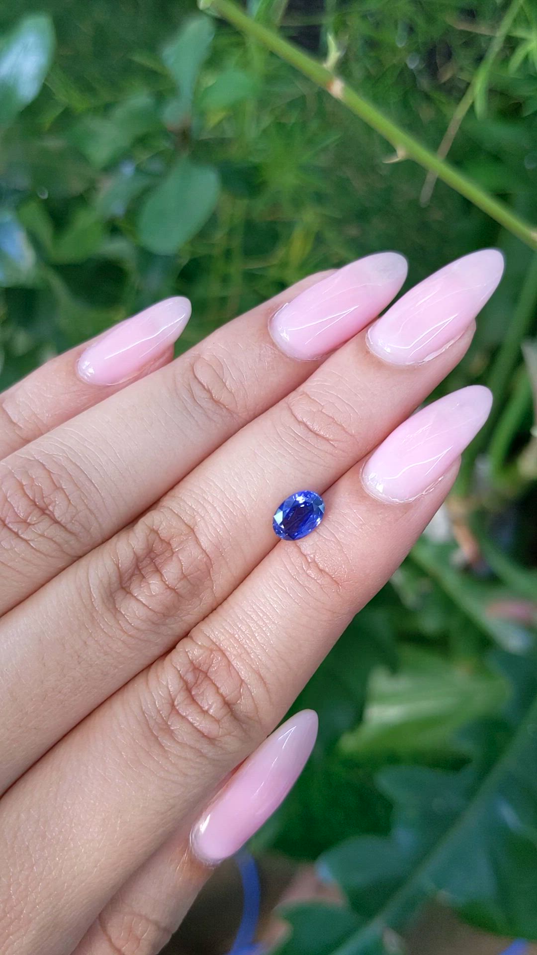 1.03 Ct. Blue Sapphire from Ceylon (Sri Lanka) Size Video