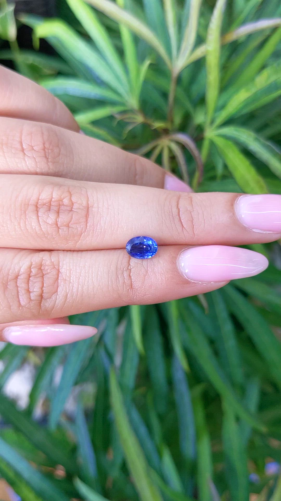 1.03 Ct. Blue Sapphire from Ceylon (Sri Lanka) Size Video