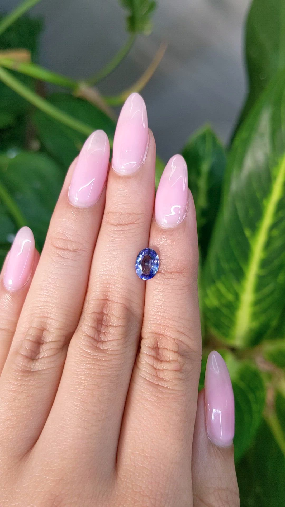 1.10 Ct. Blue Sapphire from Ceylon (Sri Lanka) Size Video