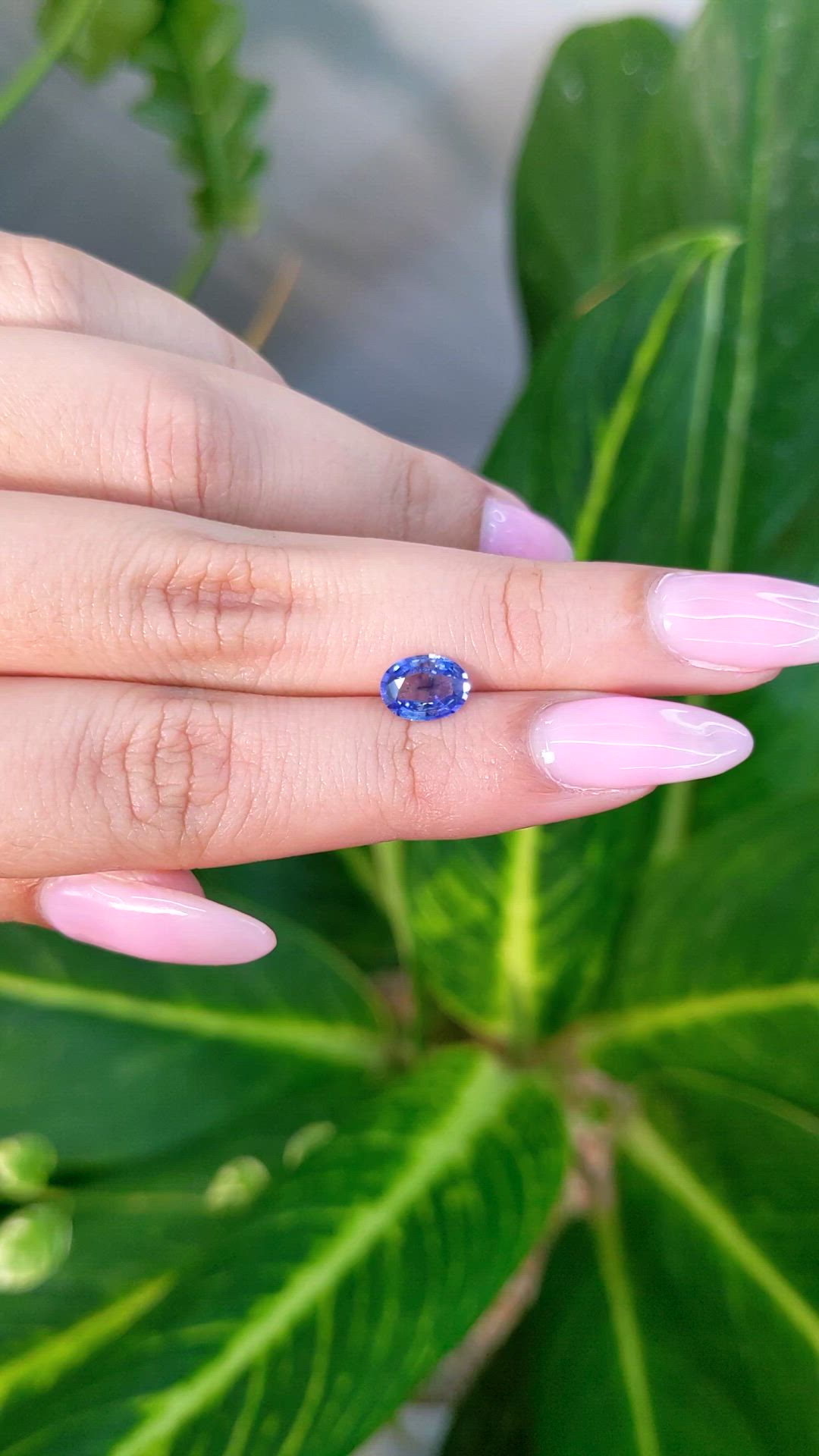 1.10 Ct. Blue Sapphire from Ceylon (Sri Lanka) Size Video