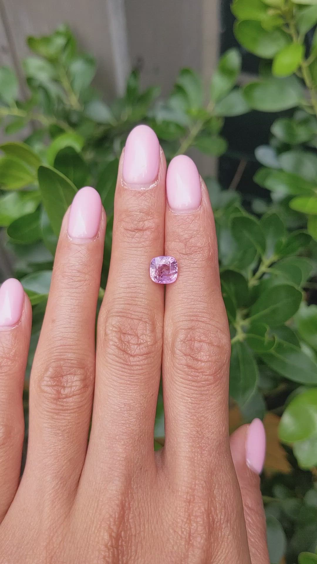2.37 Ct. Purplish Pink Sapphire from Burma (Myanmar) Size Video