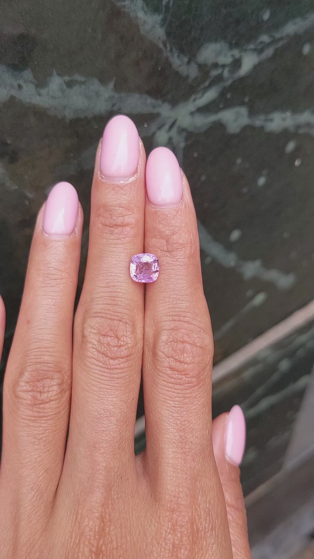 2.37 Ct. Purplish Pink Sapphire from Burma (Myanmar) Size Video